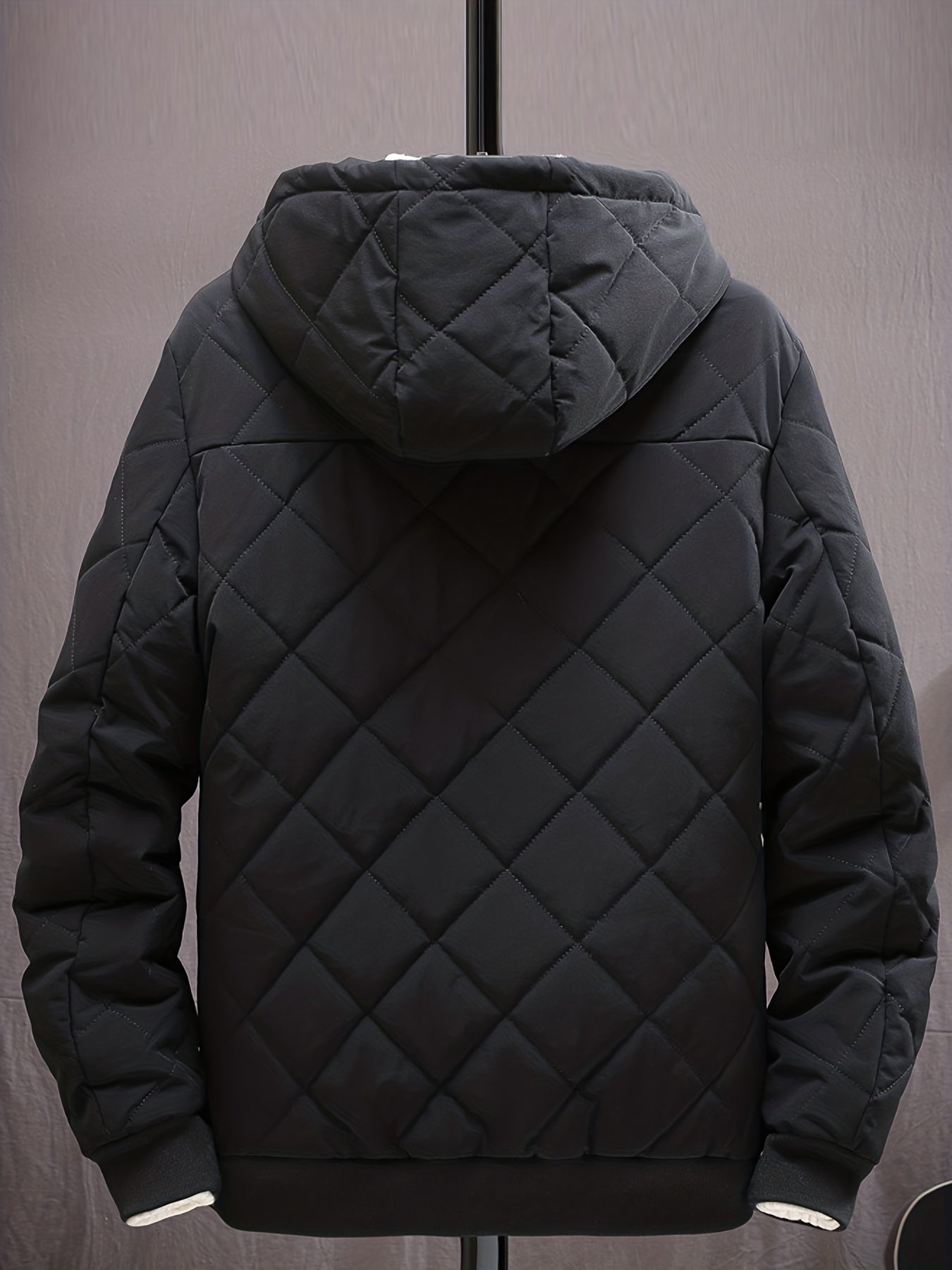 Men's Winter Hooded Coat Thick Warm Zip Up Jacket