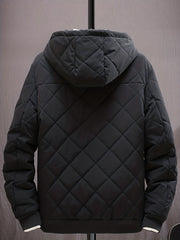 Men's Winter Hooded Coat Thick Warm Zip Up Jacket