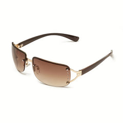 Rimless Sunglasses UV Protection Men's Hip Hop Decorative Sunglasses