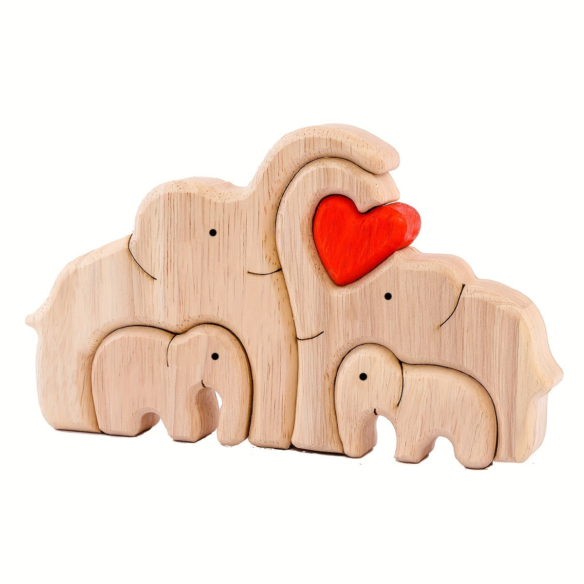 Wooden Elephant Puzzle Ornament for Family