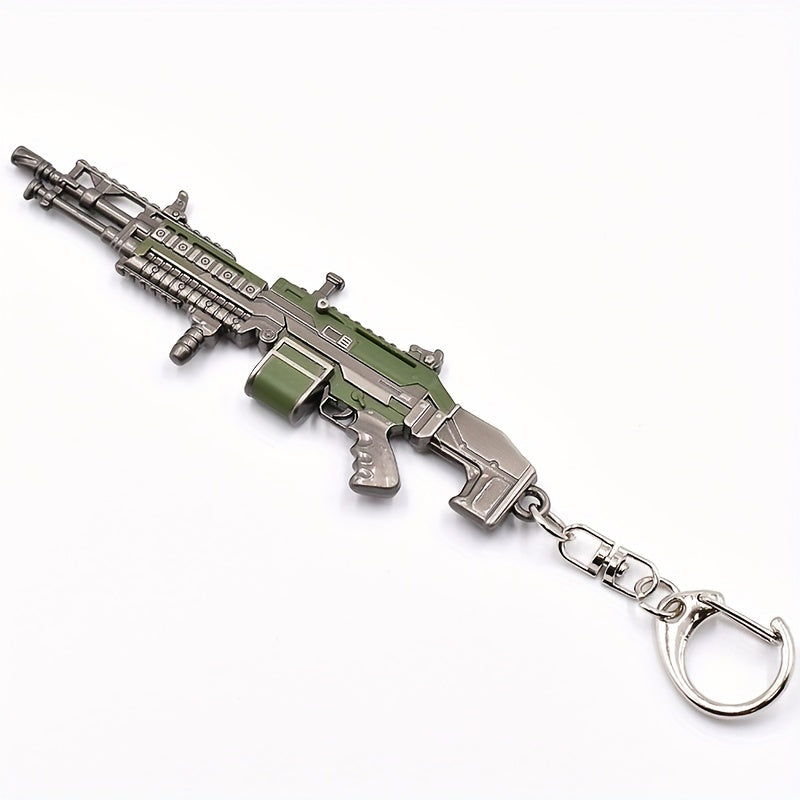 Mini Metal Keychain Pendant Standard Light Machine Gun Model Collectible