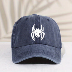 Children's Vintage Spider Baseball Cap Distressed Washed Sunshade Duck Tongue