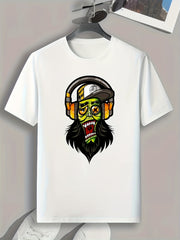 Monster Print Men's Graphic T Shirt for Summer