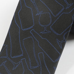 Men's Business Wine Glass Bottle Pattern Tie