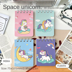 Cartoon Mini Notebook Student Pocket Journal Portable Office Notepad