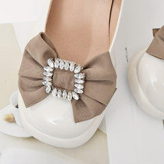2pcs Bowknot Shoe Clips Detachable Shoe Buckles Wedding Heels Decoration