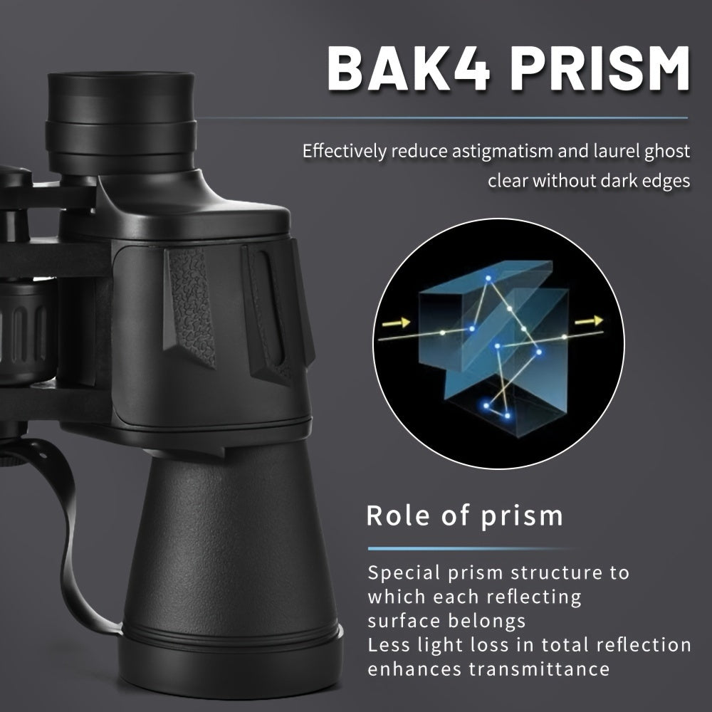 Portable HD Long Range Binoculars for Travel Camping Hiking