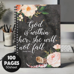 Watercolor Floral Notebook Bible Verses Gift for Women