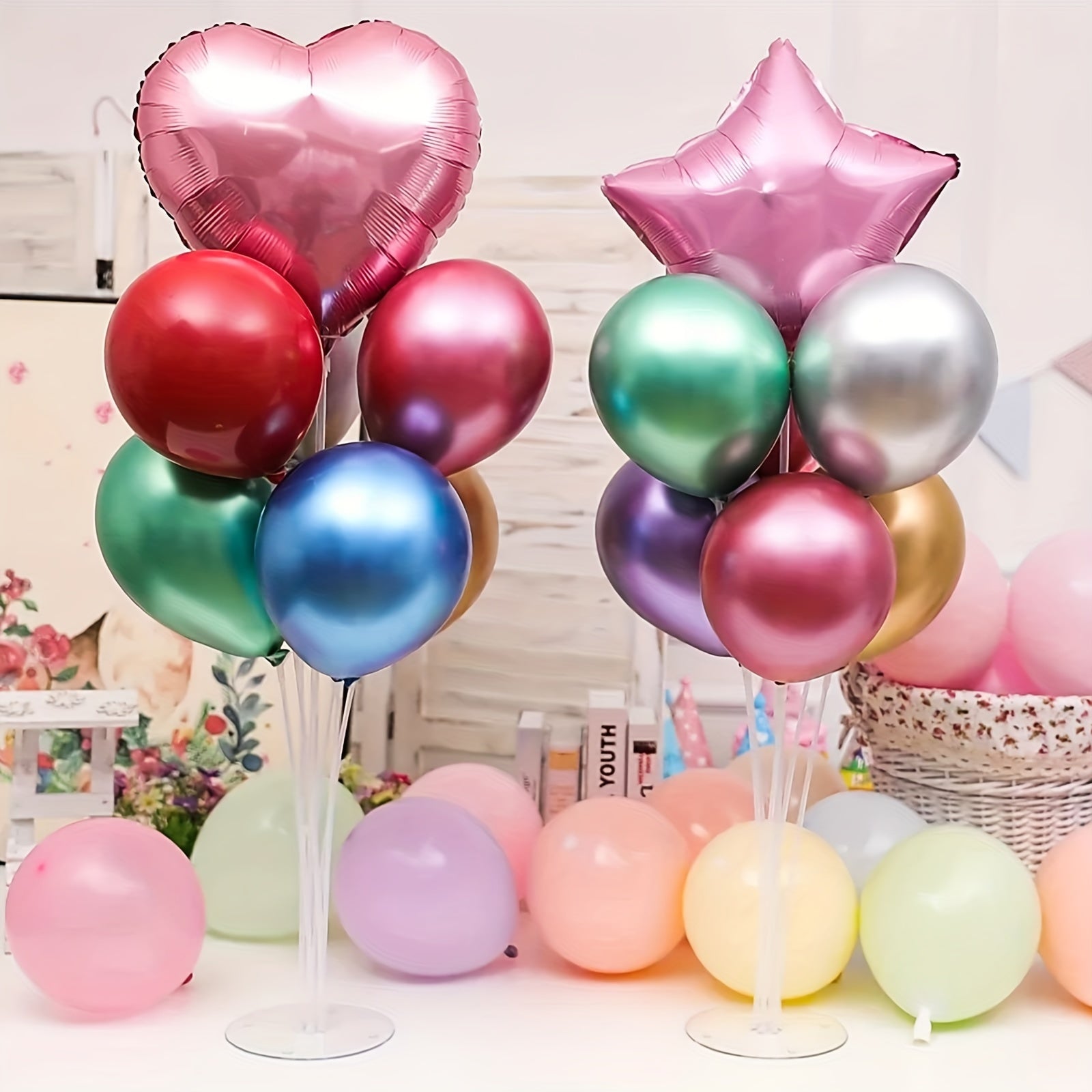 Balloon Column Kit Set with Base and Pole - Perfect for Birthdays & Weddings