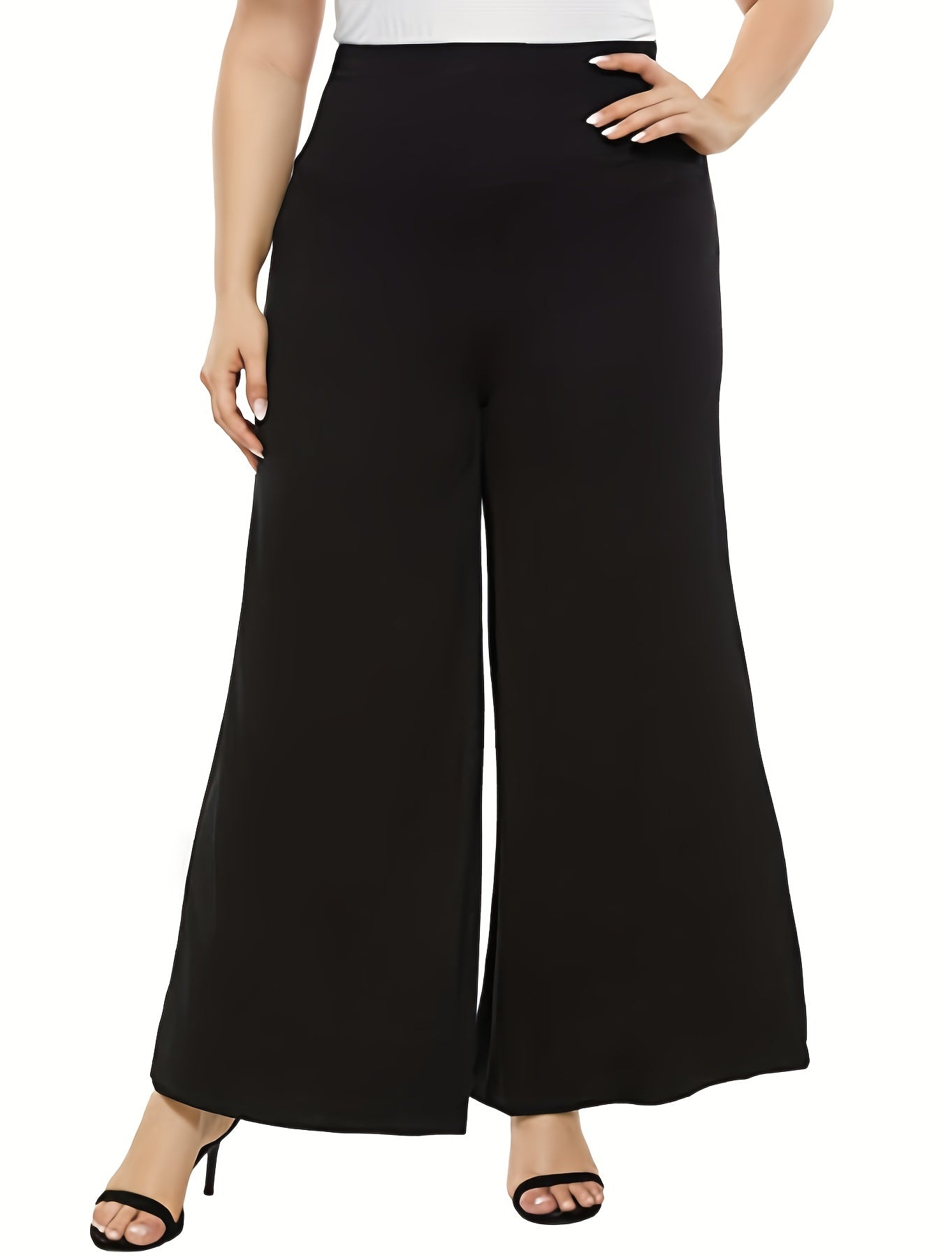  High Rise Wide Leg Pants