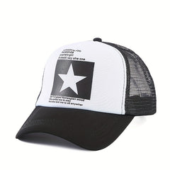 5 Pointed Star Graphic Mesh Baseball Cap Summer Caps