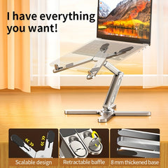 Adjustable Aluminum Laptop Stand, Foldable, Heat Diss