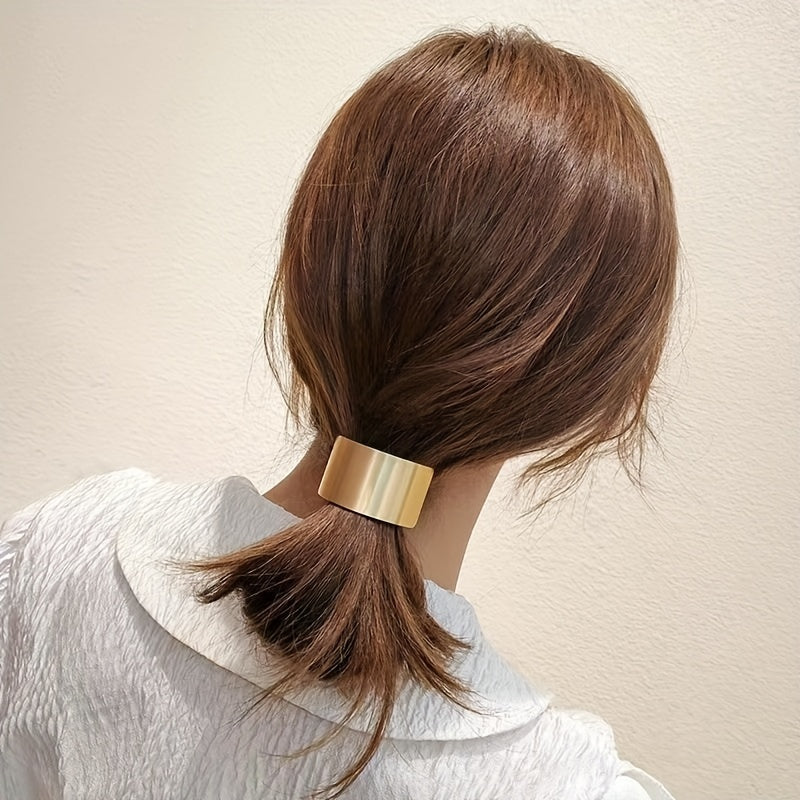 Metal Buckle Hair Tie High Elasticity Hair Rope Ponytail Hair Ring