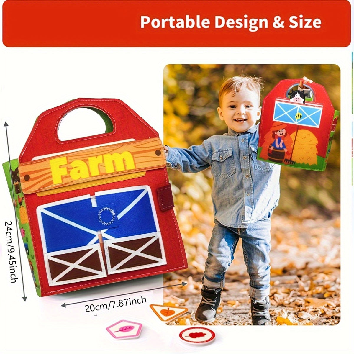 Farm Storybook: Busy & Quiet Book with Sensory Activities for Kids