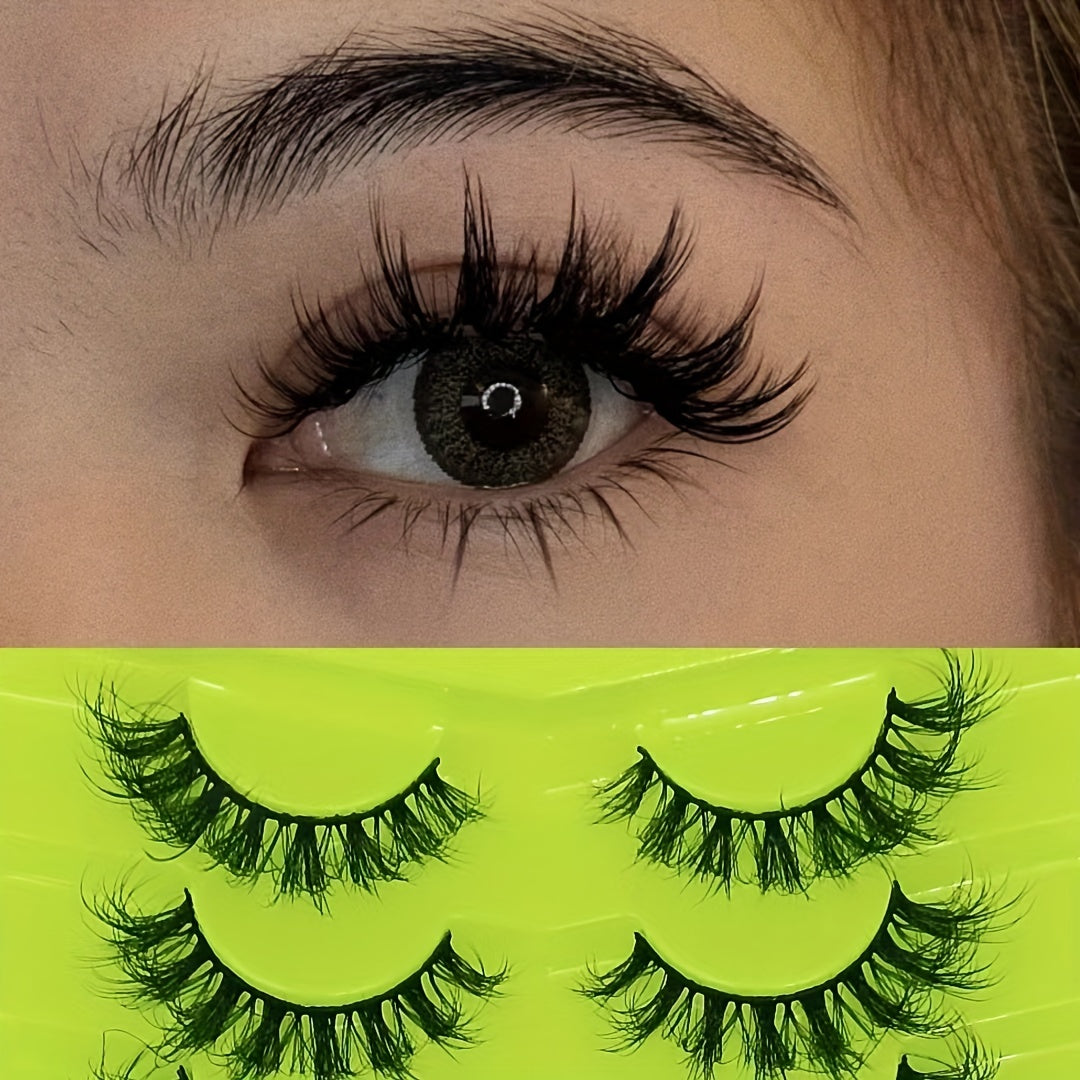 7 Pairs Fairy Style False Lashes Natural Wispy Volume Cat Eye Strip Lashes