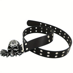 Men's Skull Buckle Punk Nightclub Party Belt