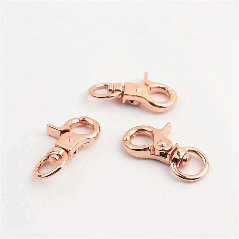 10Pcs 8mm Metal Buckle Lobster Clasps Swivel Trigger Clip Snap Hooks