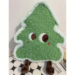 Christmas Tree Plush Doll Soft Toy Smiling Face Grass Green Xmas Decoration