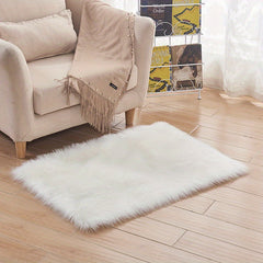 Long Fur Carpet Wool Polyester Suede Fleece Bottom 60x60