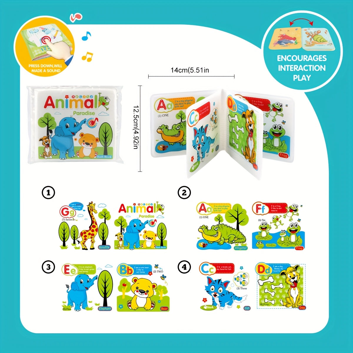 Interactive Bath Book & Floating Toy Set for Infants