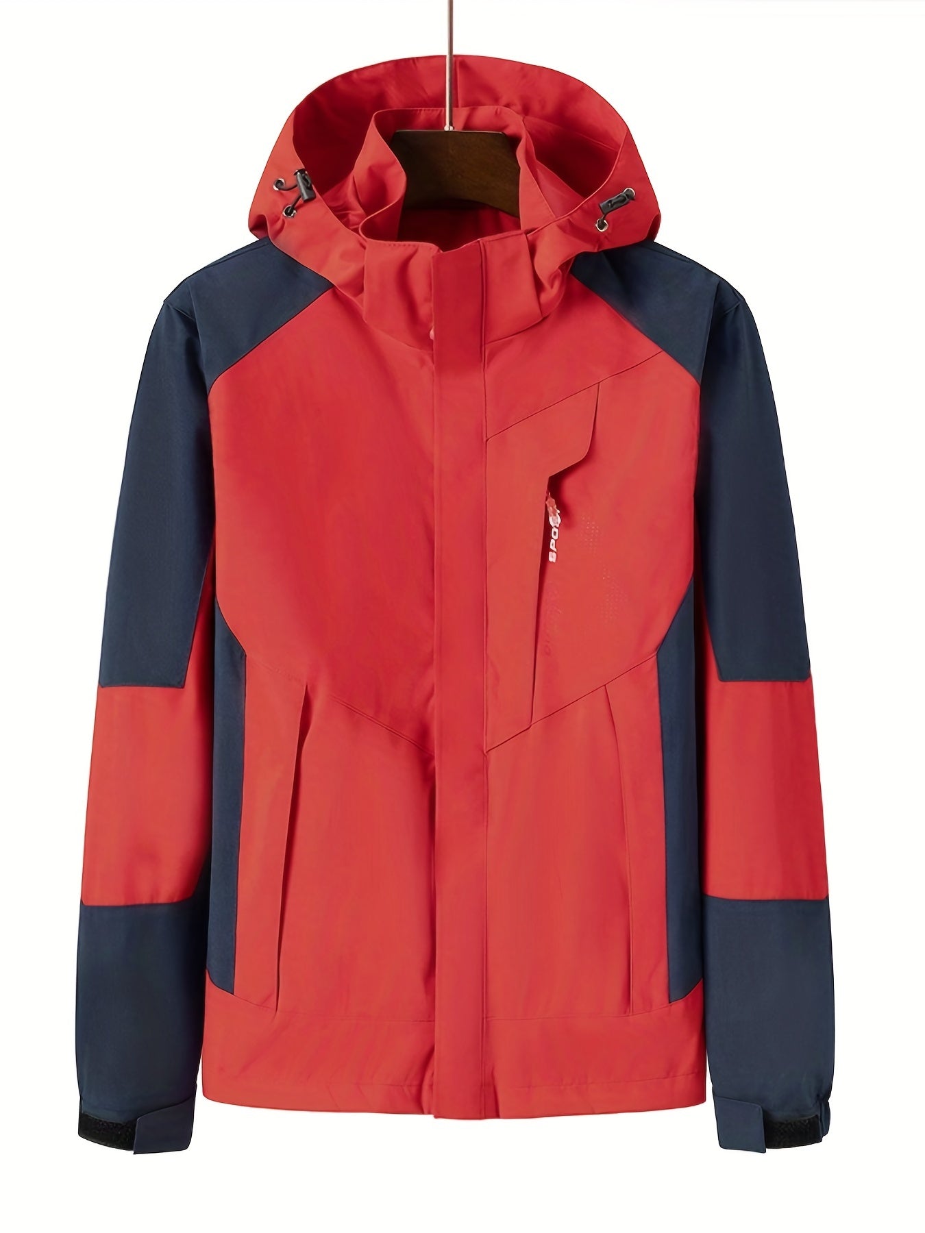 Waterproof Lightweight Hooded Windbreaker Jacket Men's Zip Up Coat