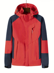 Waterproof Lightweight Hooded Windbreaker Jacket Men's Zip Up Coat