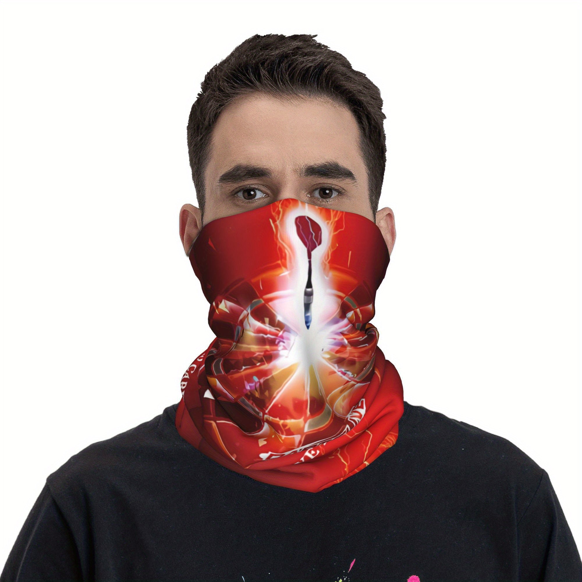 Flame Red Archery Pattern Beanie & Gaiter Set