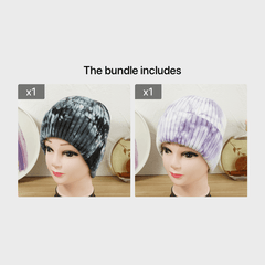 Japanese Melon Hat Tie Dye Woolen Hip Hop Cold Hat