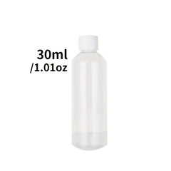 3 Clear Plastic PET Bottles for Medicine in Various Sizes