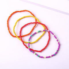 10pcs Bohemian Rice Bead Bracelet Anklet Girl's Gift