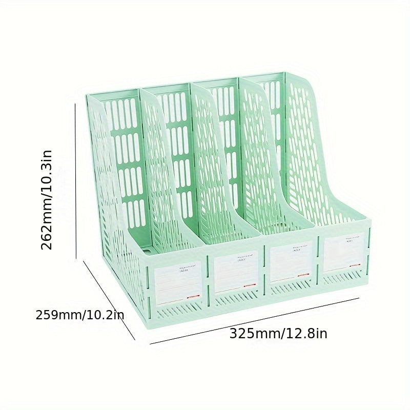 12pcs File Storage Rack Desktop File Holder For Home And Office