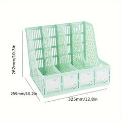 12pcs File Storage Rack Desktop File Holder For Home And Office
