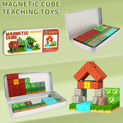 35pcs Magnetic Building Blocks Toy in Iron Box Portable 3D Construction Set
