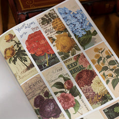 Washi Plant Themed Sticker Book for DIY Crafts and Scrapbooking
