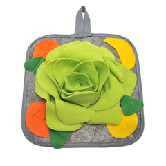 Snuffle Pad Rabbit Toy Foraging Mat Slow Feeding Polar Fleece Small Pet Supplies