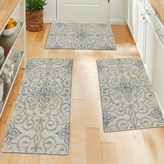 Geometric Print Kitchen Floor Mat Absorbent Non-slip Mat