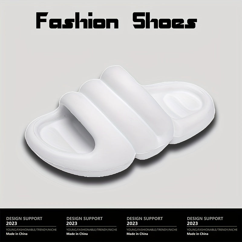 Men's Non Slip Platform Slides Soft Sole Cloud Slides