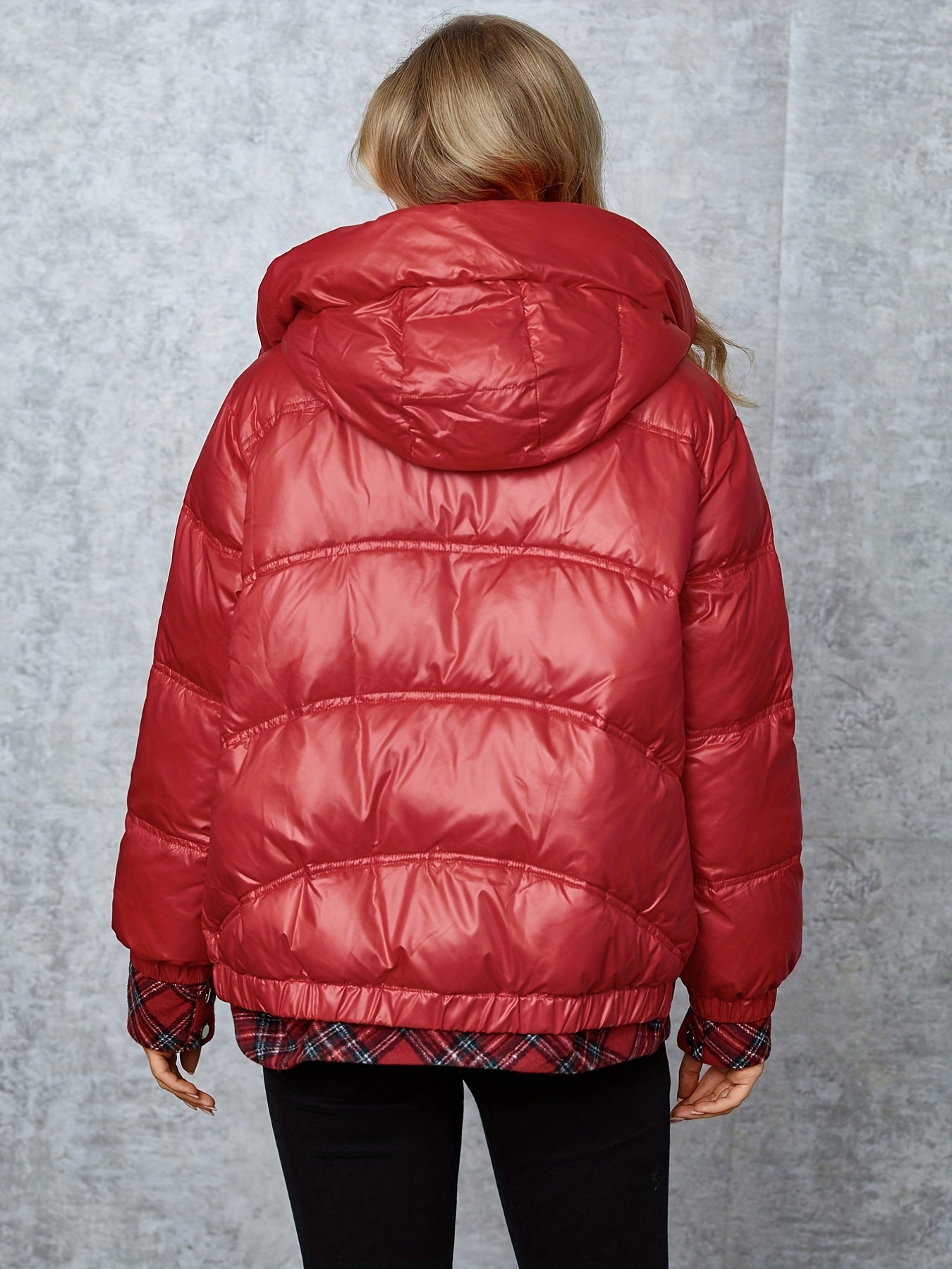 Zip Up Hooded Jacket Warm Outerwear