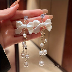 Festive Red Ball Tassel Earrings 18K Plated Jewelry