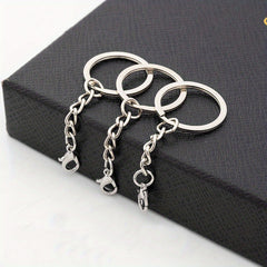 10pcs DIY Keychains Metal Key Ring Single Ring Doll Pendant