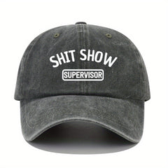 Hip Hop Unisex Baseball Cap Letter Printed Distressed Dad Hat