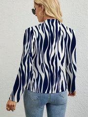 Women's Plus Allover Print Split Collar Blazer