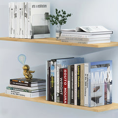 2pcs Acrylic Bookends Transparent L-shaped Removable Desktop Book Storage