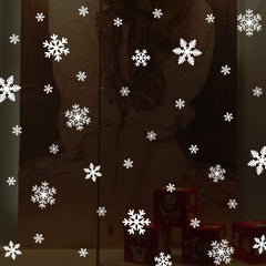 27pcs Christmas Window Cling Film Snowflake Window Decals Static Window Stickers