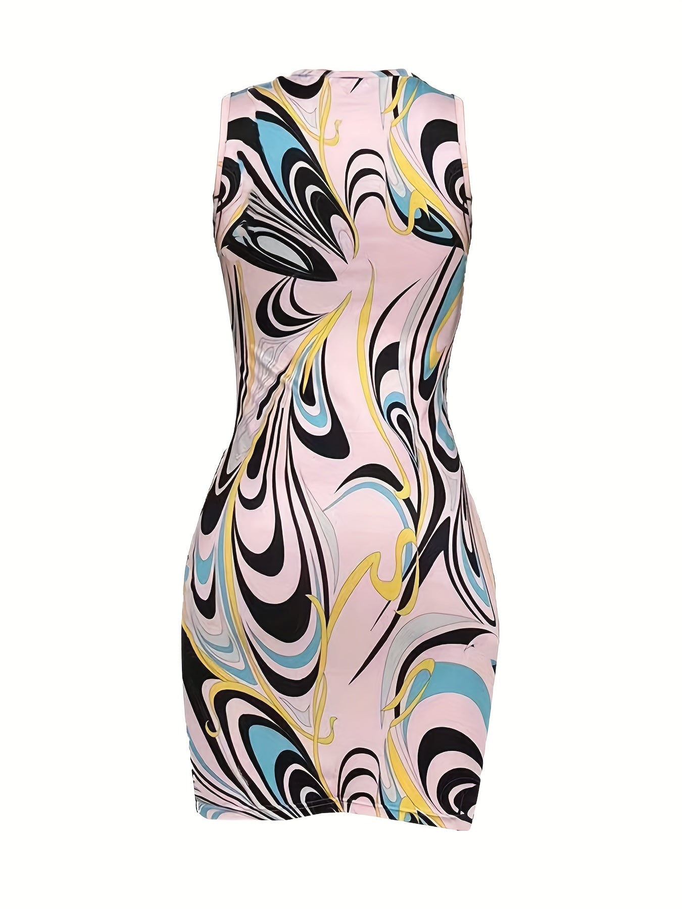  Sexy Geometric Print Mini Tank Dress