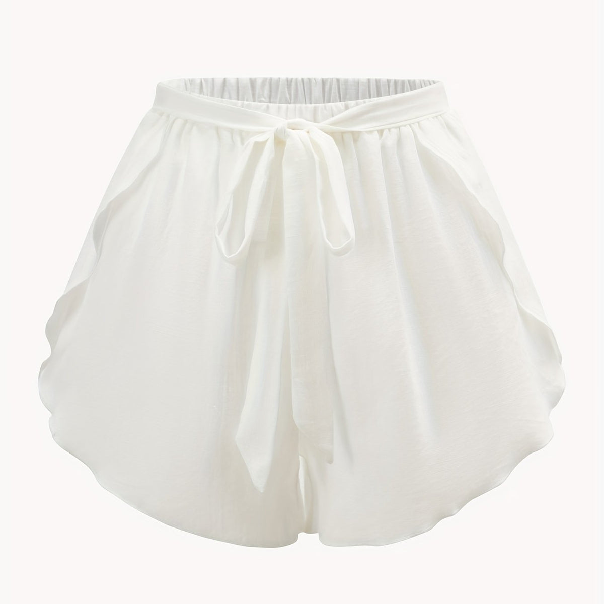 Casual Beach Wear Shorts Tie Waist Women's Clothing