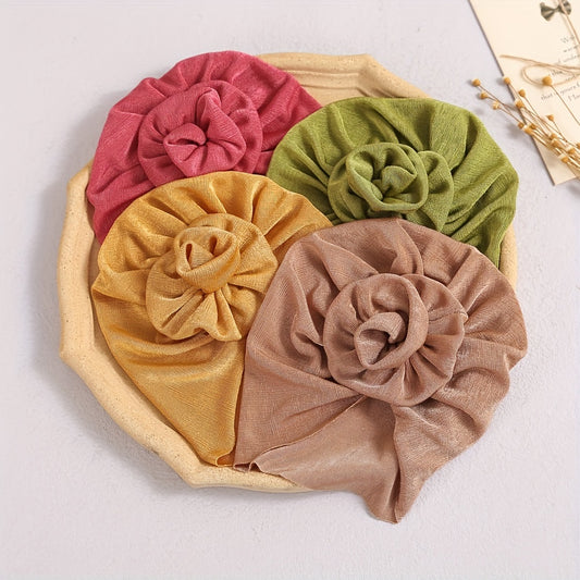 Flower Knot Hospital Hat Newborn Beanie Cap
