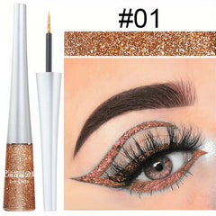 16-Color Glitter Liquid Eyeliner Pen Waterproof Smudge-Proof Cosmetic