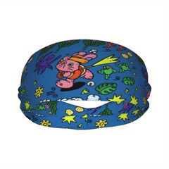 Retro Anime Sports Headband Unisex Sweat Wicking & Breathable Polyester