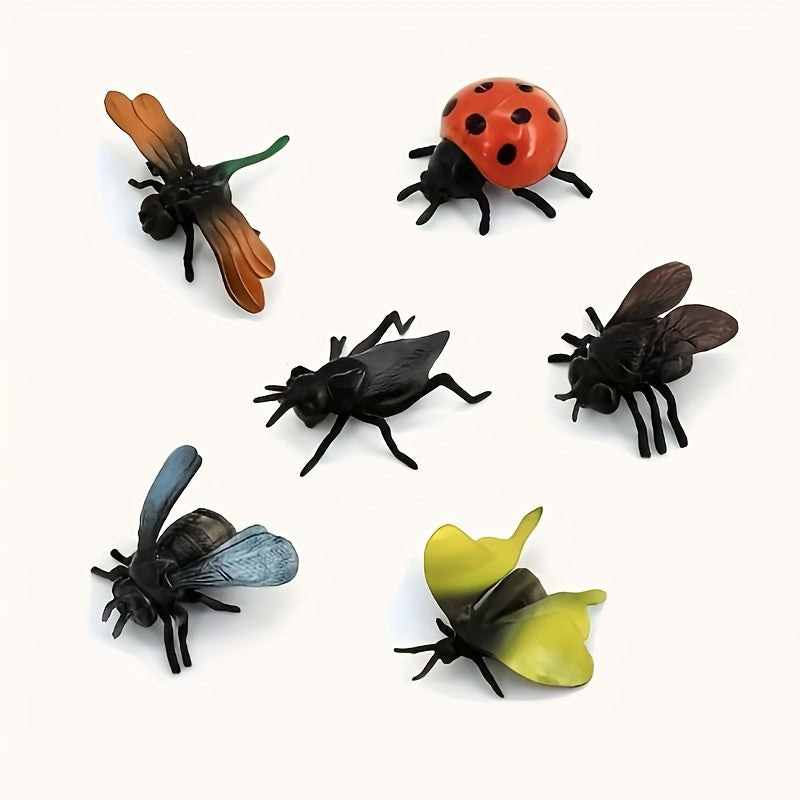6pcs Soft Rubber Finger Puppet Insects Set for Interactive Play